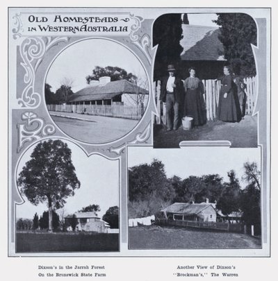 Staré usedlosti v západní Austrálii (černobílá fotografie) od Photographer Australian