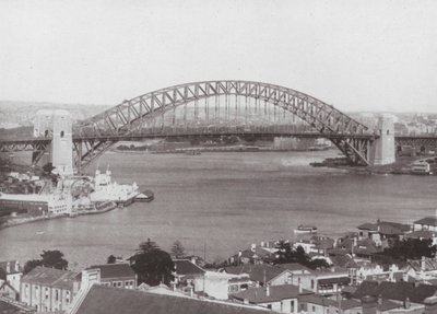 Sydney Harbour Bridge (černobílá fotografie) od Photographer Australian