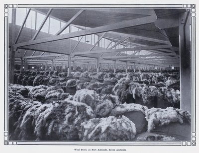 Obchod s vlnou, v Port Adelaide, Jižní Austrálie (černobílá fotografie) od Photographer Australian
