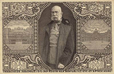 Rakouský císař František Josef I. (čb fotografie) od Photographer Austrian