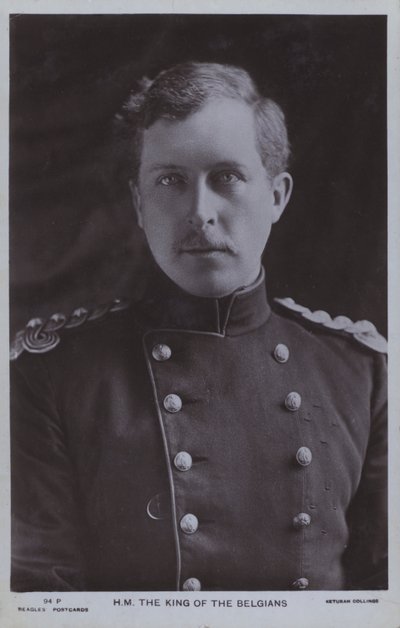 Albert I., belgický král (černobílá fotografie) od Photographer Belgian