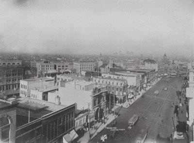 Pohled na Winnipeg z ptačí perspektivy (černobílá fotografie) od Photographer Canadian