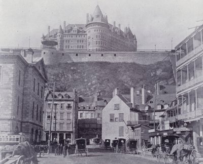 Kanada: The Chateau Frontenac, Quebec (černobílá fotografie) od Photographer Canadian