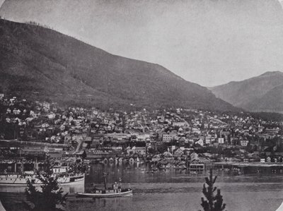 Nelson, přes řeku Kootenay (černobílá fotografie) od Photographer Canadian
