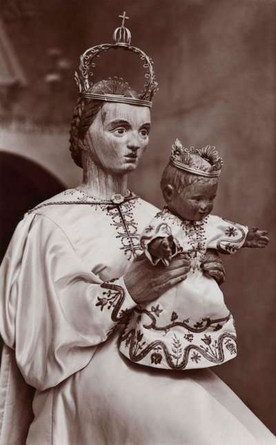 Panna a dítě, Papežský pavilon, světová výstava v Paříži od Photographer French
