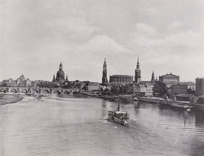 Staré město z Marienbrucke (černobílá fotografie) od Photographer German