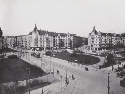 Charlottenburg, Savigny-Platz (černobílá fotografie) od Photographer German