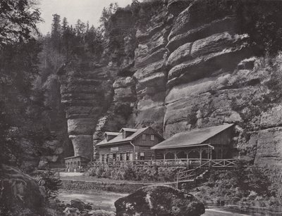 Edmundsklamm, Blockhaus (černobílá fotografie) od Photographer German