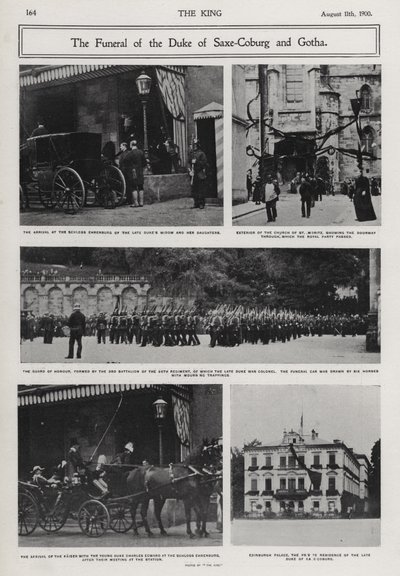 Pohřeb Alfreda, vévody ze Saxe-Coburg a Gotha, druhého syna královny Viktorie a prince Alberta, Coburg, Německo od Photographer German