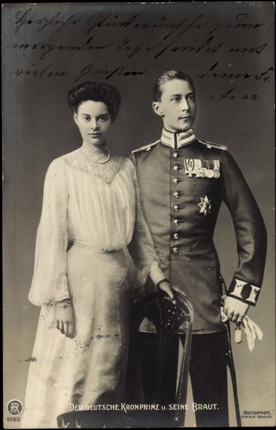 Německý korunní princ s nevěstou, Friedrich Wilhelm, RPH od Photographer German
