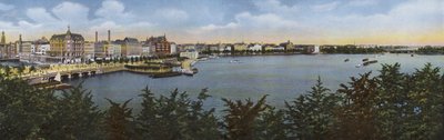 Hamburk: Panorama ze starého a nového Jungfernstieg (foto) od Photographer German