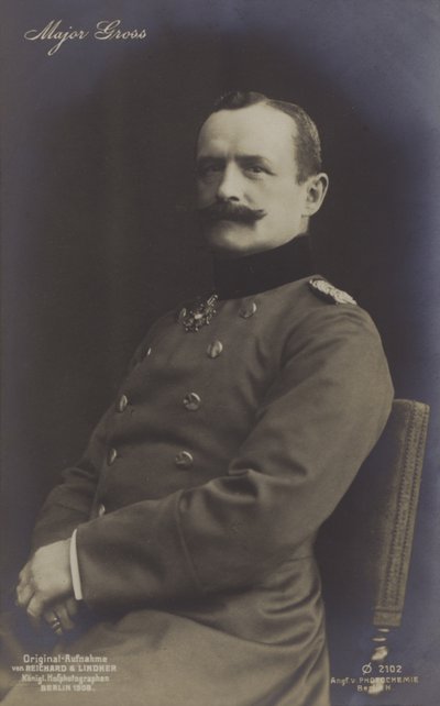Hans Georg Friedrich Gross, německý balonista a konstruktér vzducholodí (černobílé foto) od Photographer German