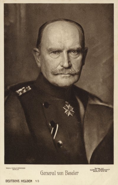 Hans Hartwig von Beseler, německý generál (č/b foto) od Photographer German