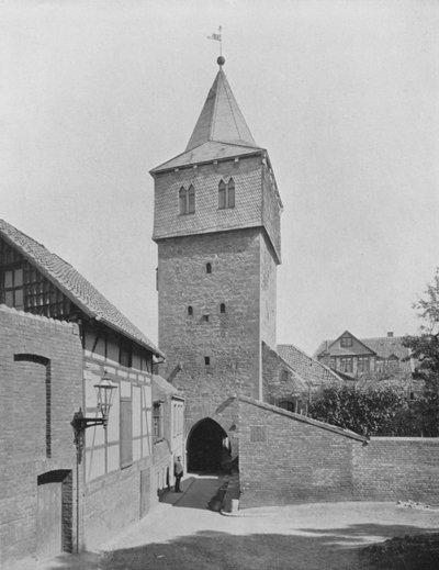 Kehrwiederturm (černobílá fotografie) od Photographer German