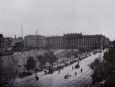 Lipsko: Augustusplatz (černobílá fotografie) od Photographer German
