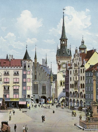Mnichov/Mnichov: Marienplatz se Staroměstskou radnicí (foto) od Photographer German
