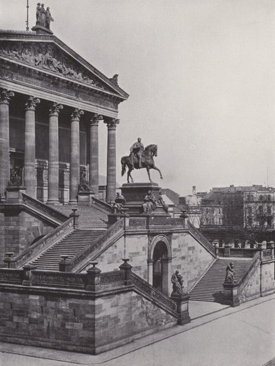 Národní galerie a památník Friedrich Wilhelm IV (č/b foto) od Photographer German