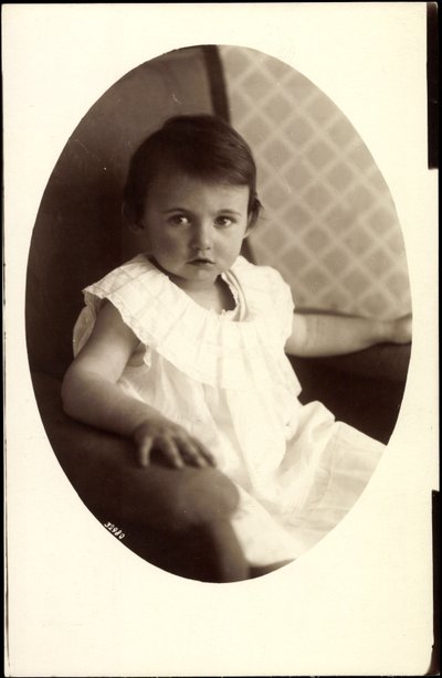 Pasparta Ak princezna Hilda Bavorská jako malá holčička (černobílá fotografie) od Photographer German
