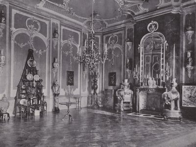 Postupim, Nový palác, Japonský salon (černobílá fotografie) od Photographer German