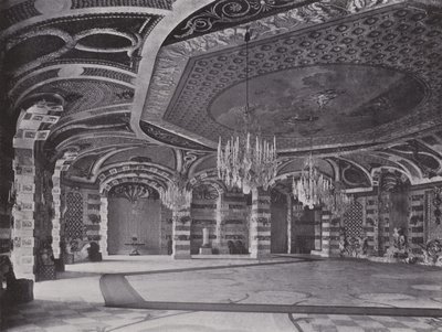Postupim, Nový palác, Shell Hall (černobílá fotografie) od Photographer German