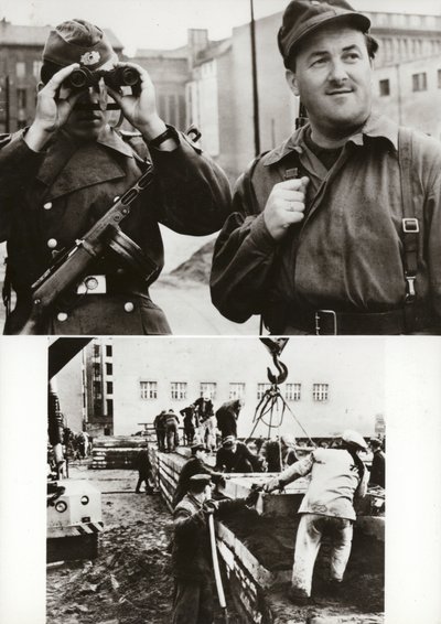 Od 13. srpna 1961 je státní hranice Německé demokratické republiky se Západním Berlínem spolehlivě chráněna Národní lidovou armádou .... (čb foto) od Photographer German