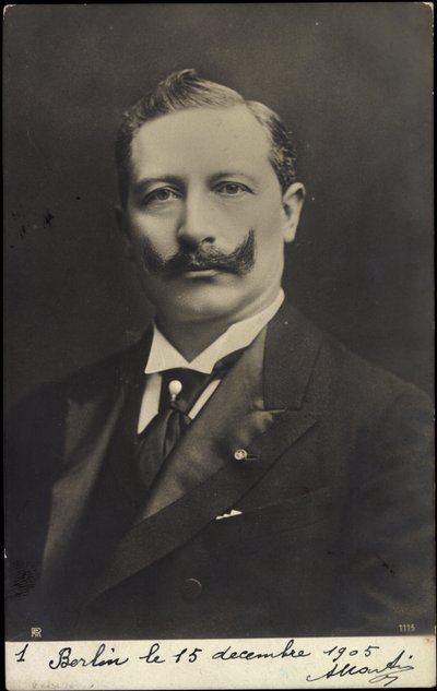 Mladý císař Vilém II., portrét, knír, RPH od Photographer German