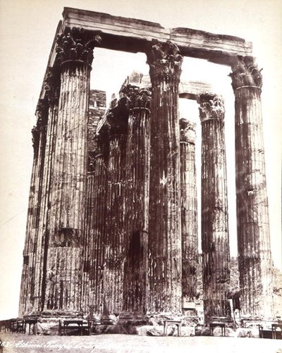 Diův chrám v Olympii (černobílá fotografie) od Photographer Italian