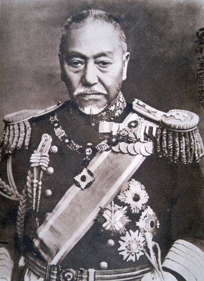 Admirál Togo (černobílá fotografie) od Photographer Japanese