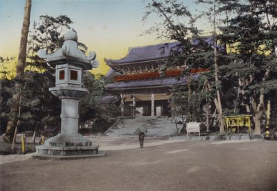 Japonsko, kolem roku 1912: Čínský buddhistický chrám, jedna z nejvlivnějších sekt v Japonsku (foto) od Photographer Japanese