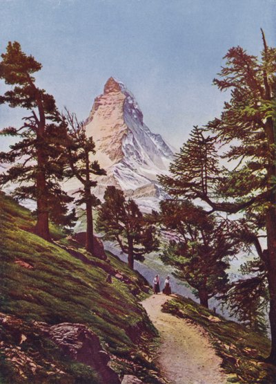 Matterhorn, Zermatt, Švýcarsko (barevné foto) od Photographer Swiss