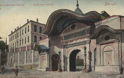 Sublime Porte, Konstantinopol (barevná fotografie) od Photographer Turkish
