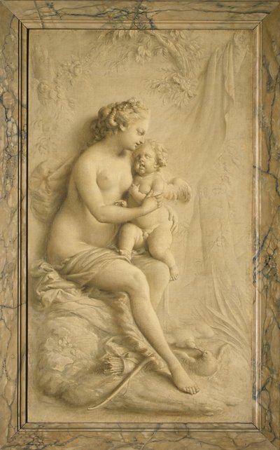Venuše a Amor od Piat Joseph Sauvage