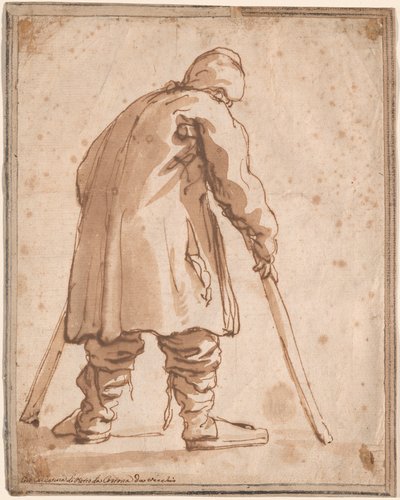 Karikatura muže, řekl se, že je Pietro da Cortona od Pier Francesco Mola