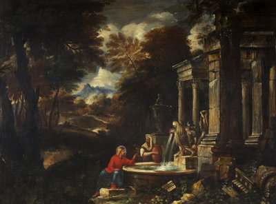 Kristus a žena Samaří (olej na plátně) od Pier Francesco Mola