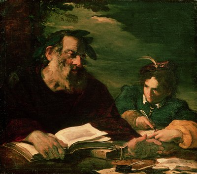 Homer diktuje svou báseň od Pier Francesco Mola