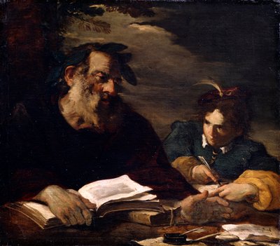 Homér diktuje své básně, 17. století od Pier Francesco Mola