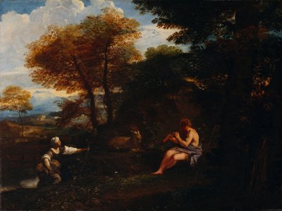 Krajina s pastýřem a pastýřkou (olej na plátně) od Pier Francesco Mola