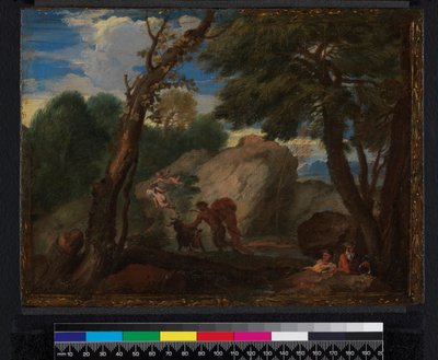 Krajina s mytologickými postavami, před rokem 1666 od Pier Francesco Mola