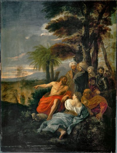Saint Jean-Baptist prechant dans le desert - Svatý Jan Křtitel káže na poušti... od Pier Francesco Mola