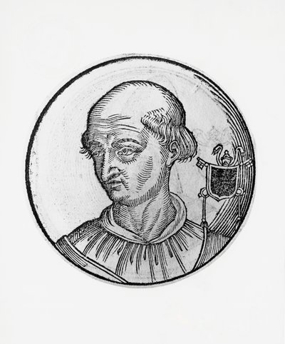 Portrét Benedikta VIII. (Theophylactus III z Tusculum, cca 980-1024) od Blaise Nicolas Le Sueur