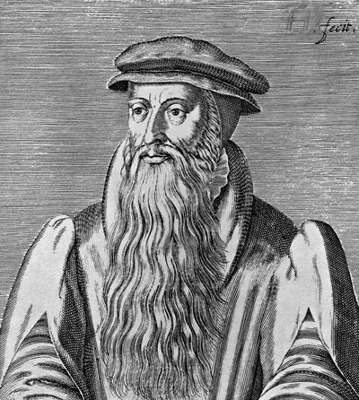 Portrét Johna Knoxe (asi 1513-1572), skotského ministra, teologa, spisovatele, vůdce reformace a zakladatele presbyteriánské církve ve Skotsku, dřevoryt od Blaise Nicolas Le Sueur