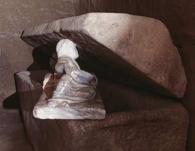 Sarkofág v hrobce poutníka, Chiusi, Toskánsko, Itálie, etruská civilizace, 3. století před naším letopočtem od Blaise Nicolas Le Sueur