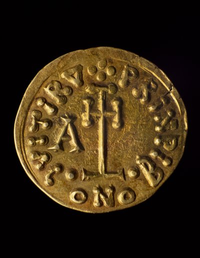 Solidus prince Arechiho, verso, lombardské mince, 8. stol od Blaise Nicolas Le Sueur