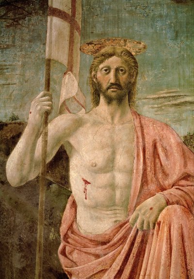 Vzkříšený Kristus (nástěnná malba) od Piero della Francesca