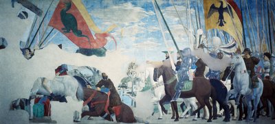 Detail z Legendy o pravém kříži ukazující vítězství Konstantina od Piera della Francesca od Piero della Francesca