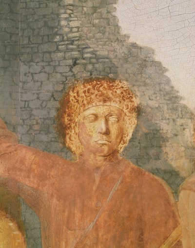 Narození, 1470-50 olej na detail panelu 5240 od Piero della Francesca