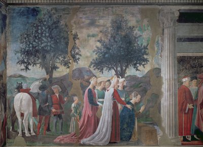 Objev dřeva pravého kříže, z cyklu Legenda o pravém kříži, dokončen v roce 1464 (detail 58294) od Piero della Francesca