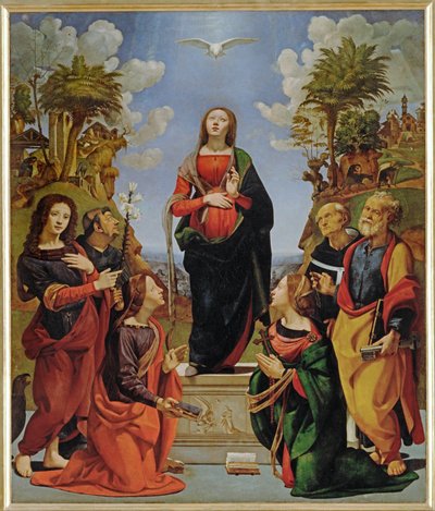 Nanebevzetí Panny Marie (malba na dřevě) od Piero di Cosimo
