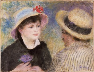 Pár na loďce (údajně Aline Charigot a Renoir) od Pierre-Auguste Renoir