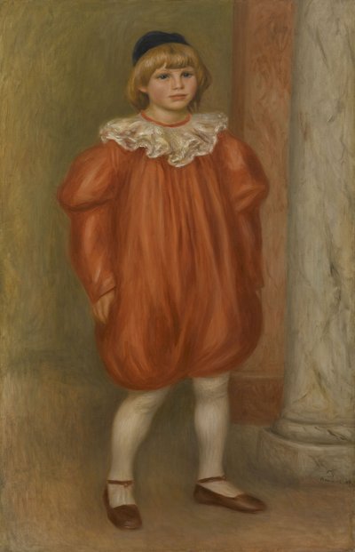 Claude Renoir v kostýmu klauna od Pierre-Auguste Renoir